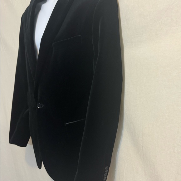 B-272 Men’s Banana Republic Black Lined Blazer‎ Suit Jacket Size 42R - Picture 7 of 16